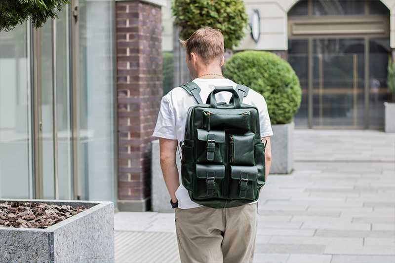 Rucsac din piele naturală. Rucsac pentru laptop. laptop backpack. Rucsac din piele pentru călătorii.