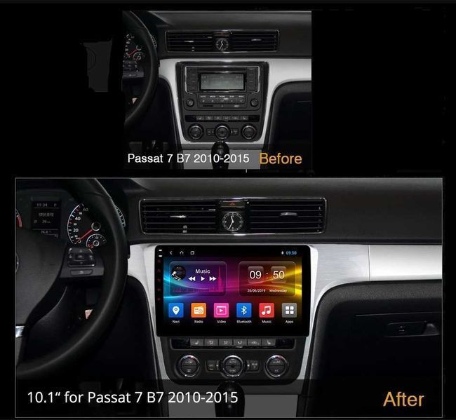 USA VOLKSWAGEN PASSAT B7 2012/2015 тъмно кафяво андроид нави 10'',8854