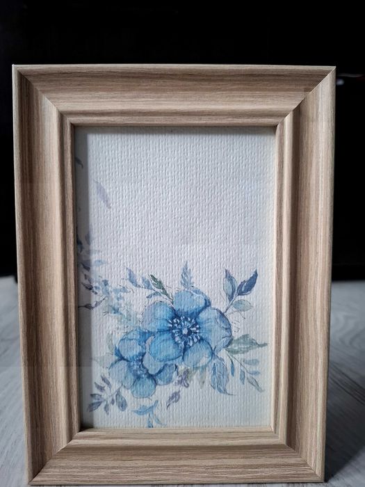 Tablouri Florale - Acuarelă Originală - Rama Lemn Clasic - Decor Pastel