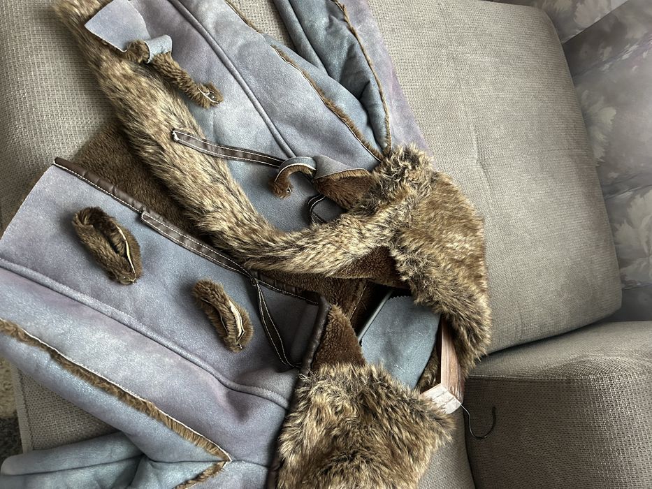 Дамско яке с изкуствен косъм – еко кожа и велурен ефект