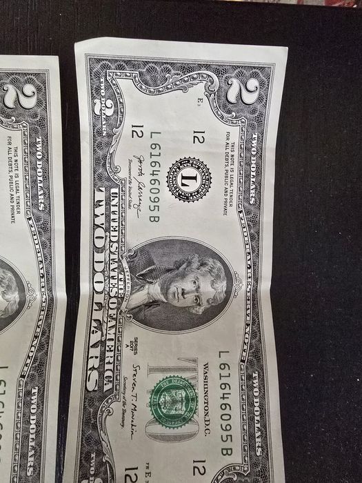Bacnote 2 dolari in serie