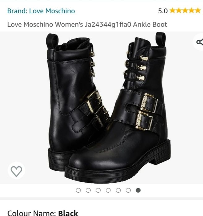 Ghete Love Moschino,  nr.36, piele naturală