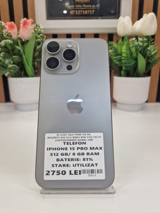 Iphone 15 Pro Max 512GB / 8GB Ram 81% Baterie Garantie! #55019