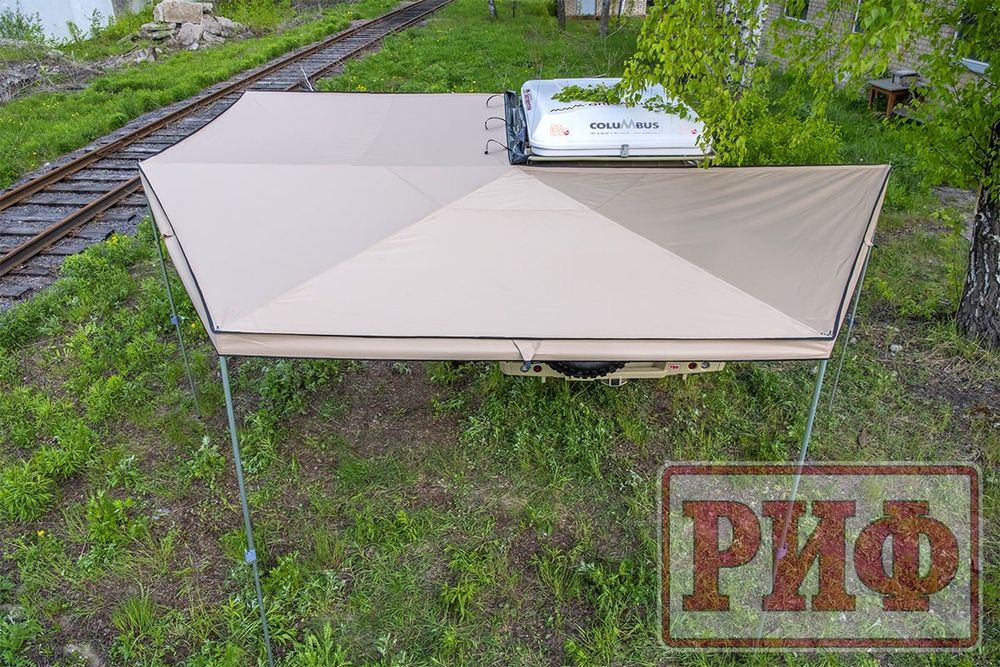 Маркиза автомобильная РИФ комбинированная (прямоугольная с веерной час