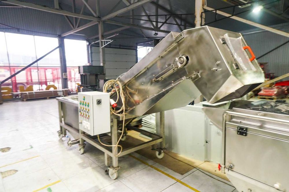 Mașină de spălat fructe prin barbotare – inox AISI 304