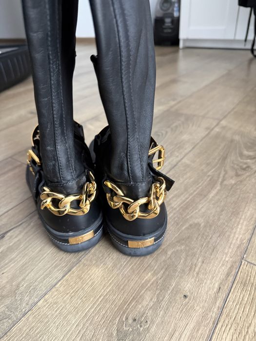 Giuseppe Zanotti cizme cu lant auriu