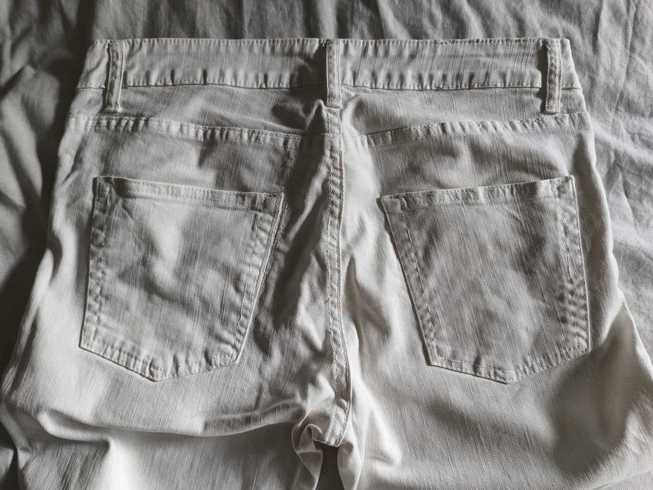 Blugi Zara jeans denim white black Label Straight preppy Size 31wx33l
