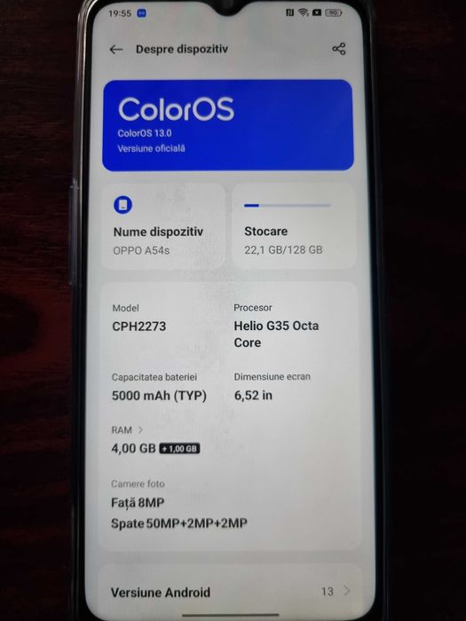 Oppo A54 4G 128GB 4+1GB RAM NOU