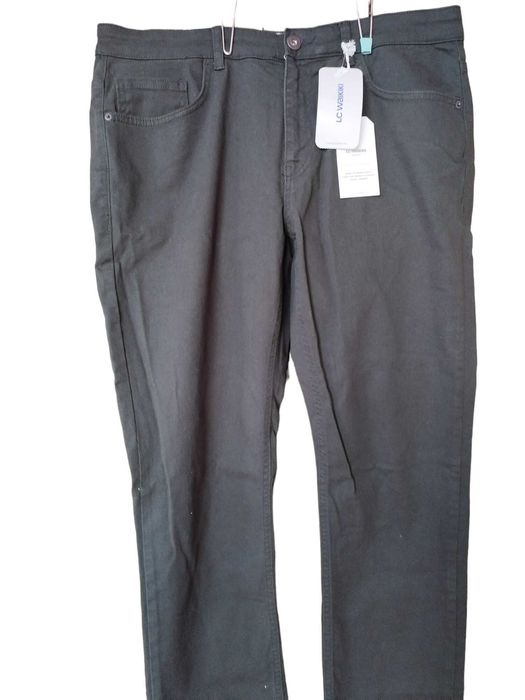 Мъжки дънки деним LC Waikiki, Slim Fit, 98% памук, Каки, 34