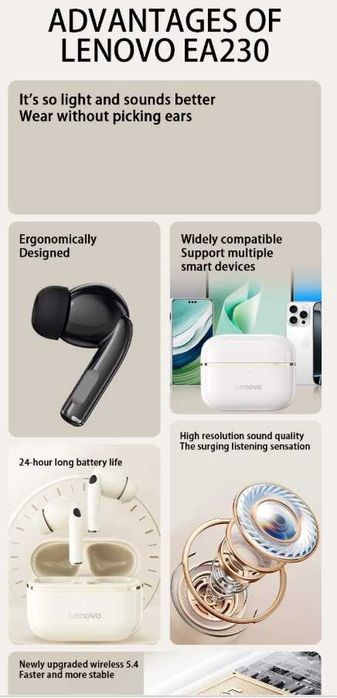 Casti Lenovo bluetooth