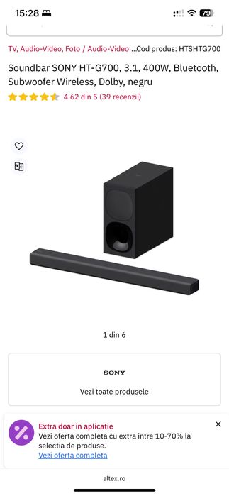 Soundbar SONY HT-G700