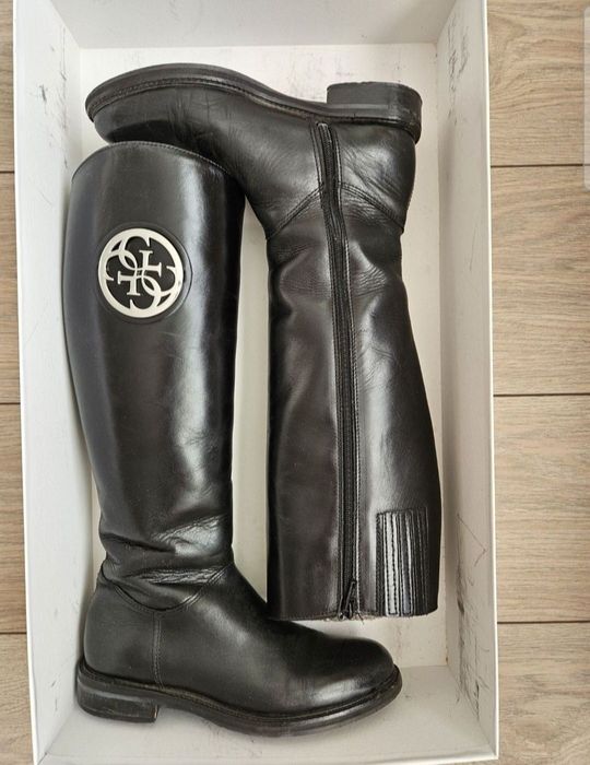 Guess Ботуши от естествена кожа,  черен цвят. Номер 36. Като нови!