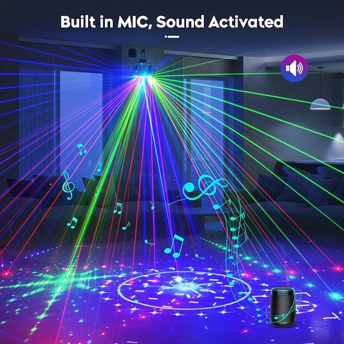 Disco Light Party Light, DMX 9 Lens LED RGB Party Light Strobe Disco L