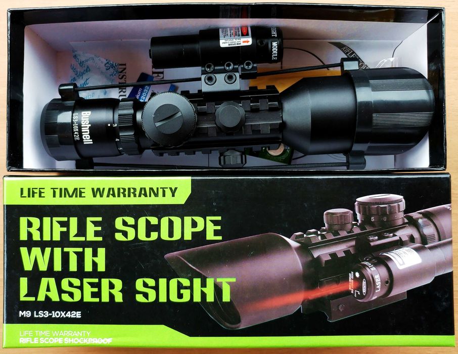 Оптика с лазерен прицел /модел M9 3-10x42/