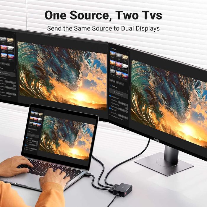 UGREEN HDMI сплитер 1 вход 2 изхода