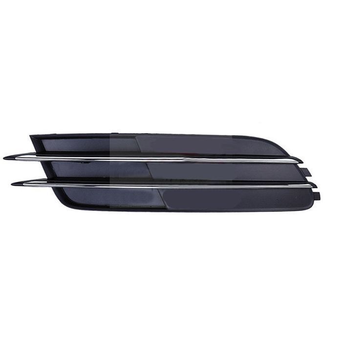 Grila bara fata Audi A6 (C7), 01.2011-06.2014, Dreapta, 4G0807682, 13E127-4 fara locas pentru proiectoare, insertie crom