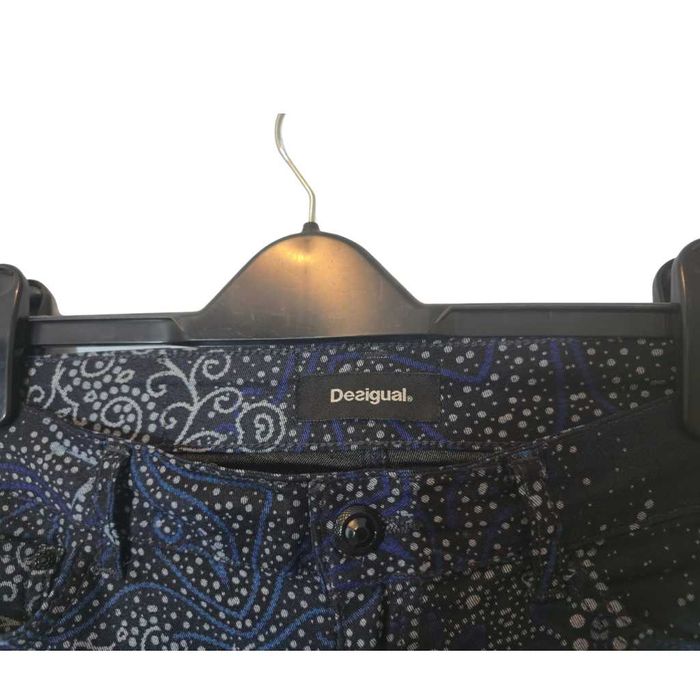 Blugi skinny Desigual cu model Mandala