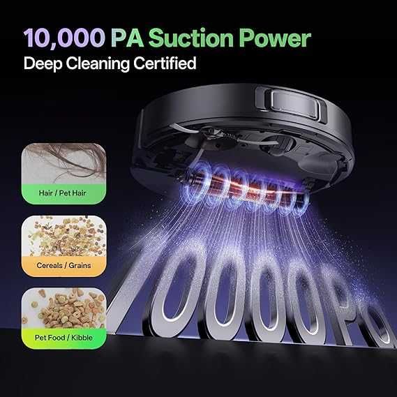Aspirator robot Vexilar W15 cu mop și stație de andocare cu autogolire,garantie