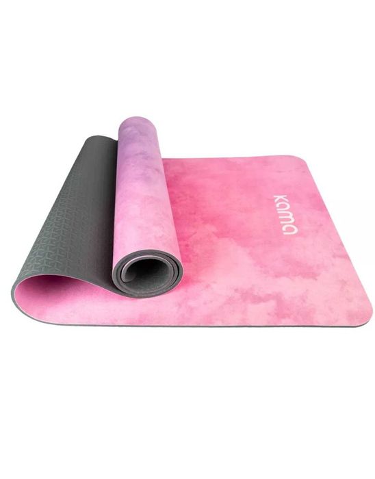 Розовый коврик для фитнеса