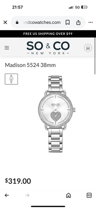 Дамски часовник с метална каишка