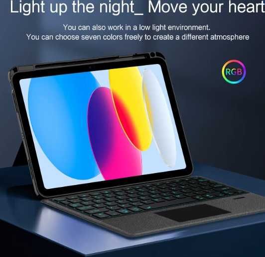 Магнитен калъф с клавиатура за iPad 10-то, 11-то поколение A16 2025