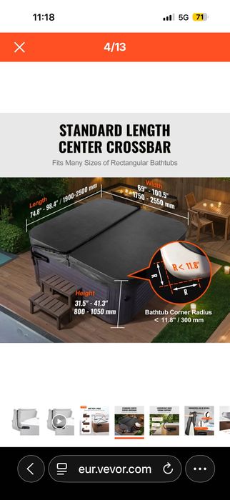 Suport capac jacuzzi-ciubar nou