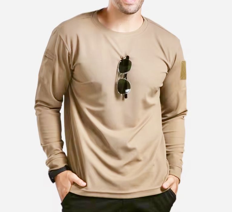 Быстросохнущая тактическая фудболка длинным рукавом
