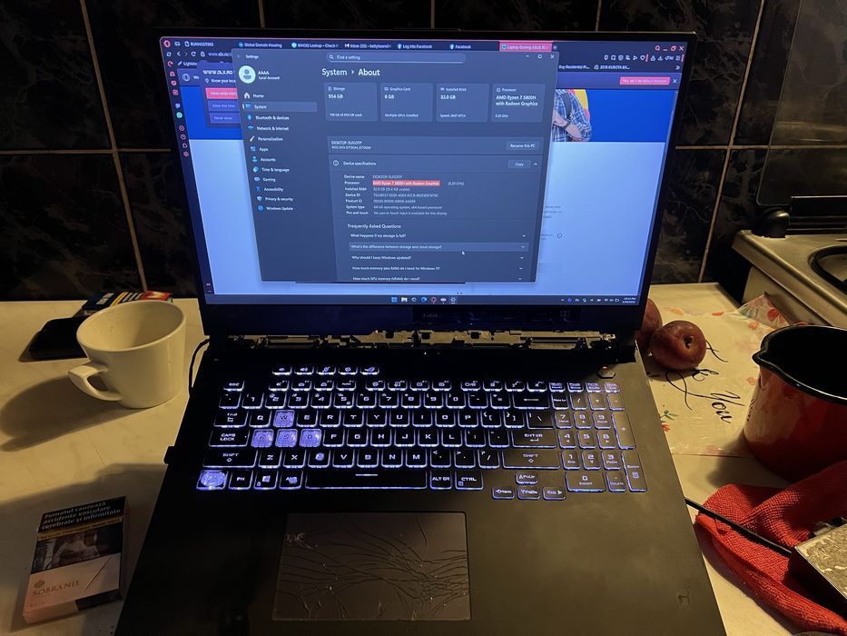 Asus lp gaming rog strix g713qm