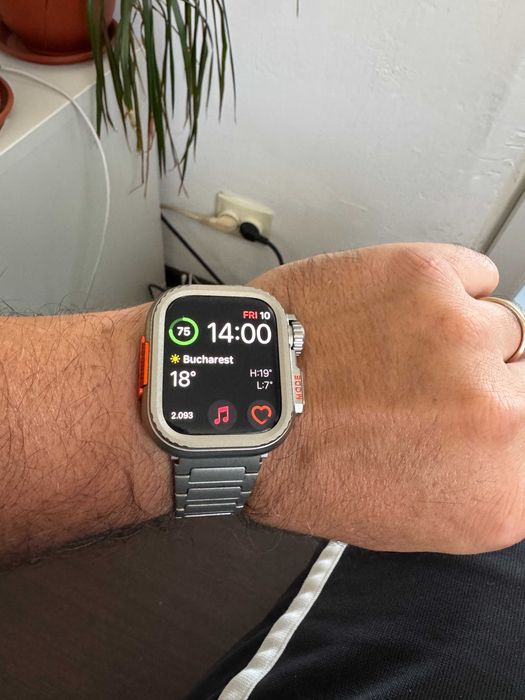 Bumper/protectie/husa Apple watch 7/8/9 metalica titanium
