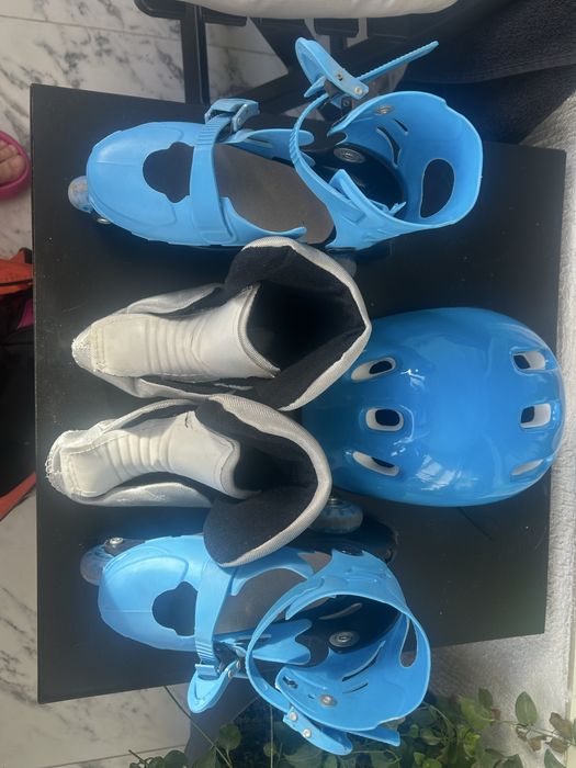 Ролери детски комплект с каска и подарък протектори