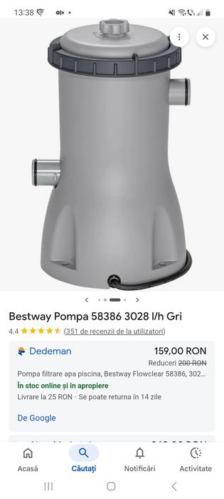 Bestway Pompa 58386 3028 l/h Gri - noua nedesfacuta