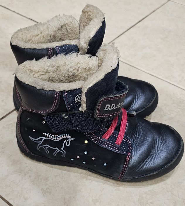 Топли зимни боти за момиче D.D. Step, 30-ти номер