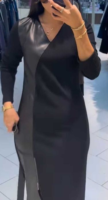 Очень стильное и теплое женское платье