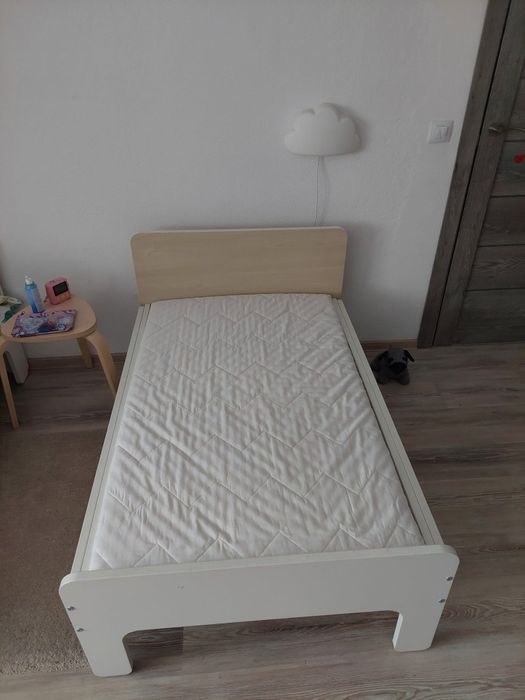 Pat copii IKEA SLAKT | SLÄKT extensibil + somiera + saltea