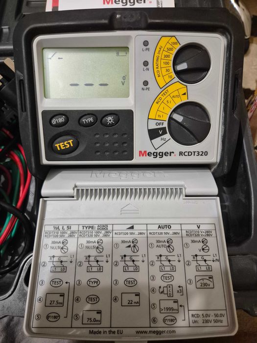 Тестер за дефектнотокова защита ДТЗ Megger RCDT320, професионален RCD t