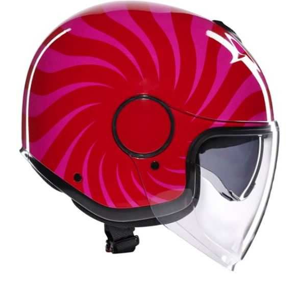мото Каска AGV Eteres Tropea Red Pink - Гланц ECE 22.06 мотор