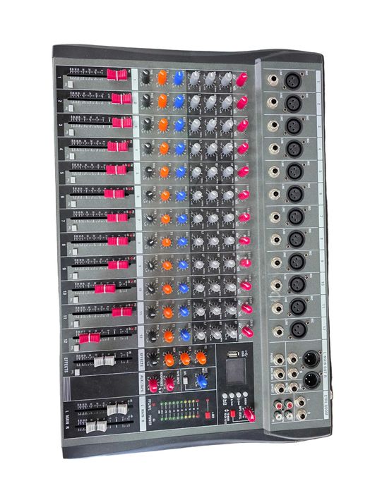Audio Mixer 12 Canale cu Multi-Track USB Bluetooth 48V Phantom power