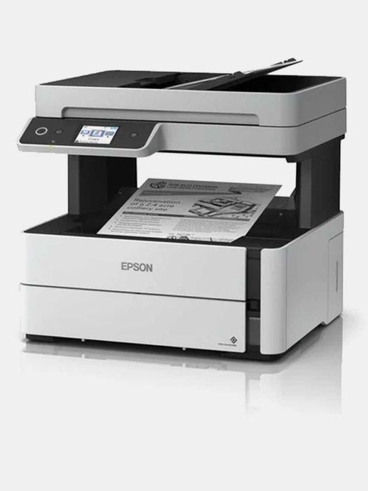 Принтер Epson M3170 МФУ 3 в 1, Струйный в А4 формате, чёрный-белый