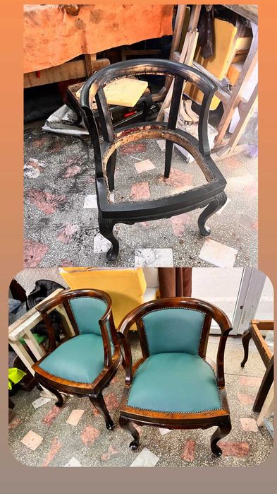 Restaurare, Mobila inchelait  Lustruit Tapitat