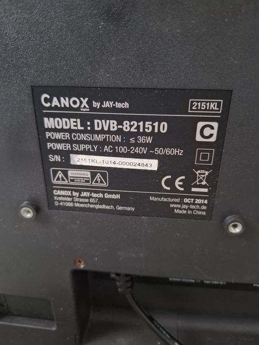 Televizor Led  Canox 21 inch (55 cm ) model DVB -821510