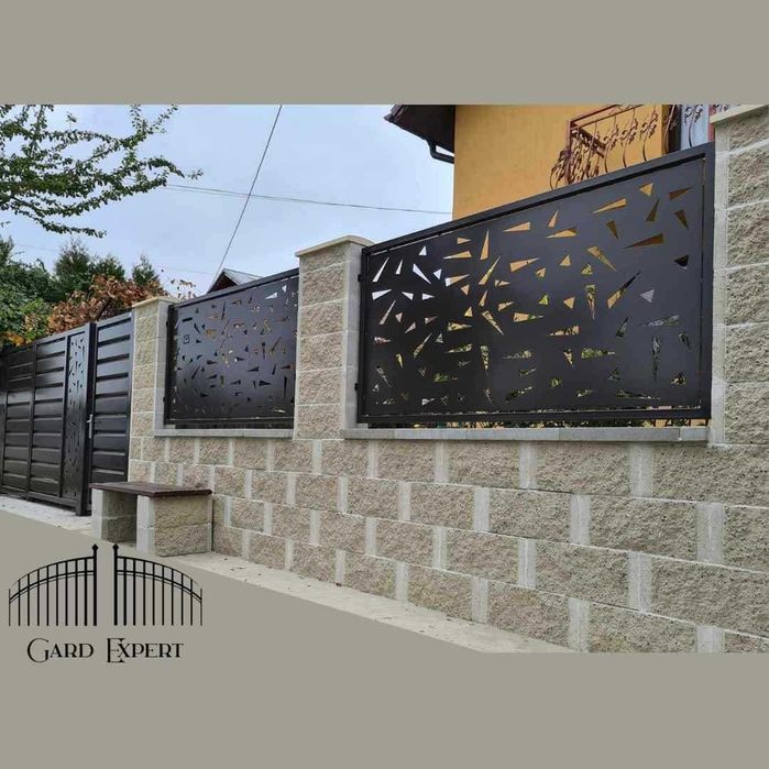 Garduri si porti stil jaluzea, sipca metalica, tabla cutata