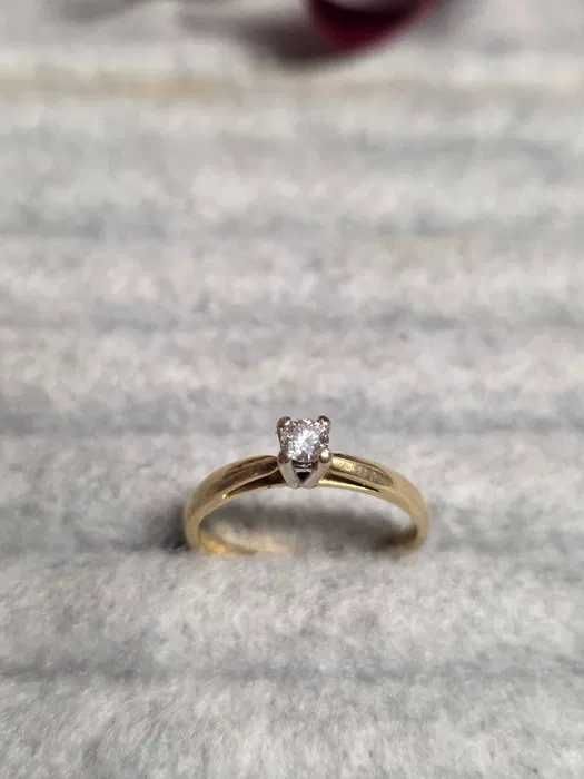 Inele logodna Aur cu diamant natural
