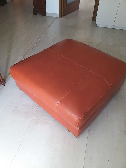 Set canapea de colt si fotoliu din piele naturala