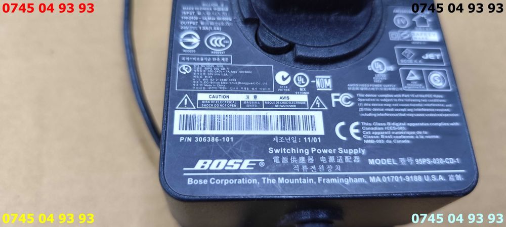 incarcator alimentator BOSE SU103329 95PS 030 nou cu proba