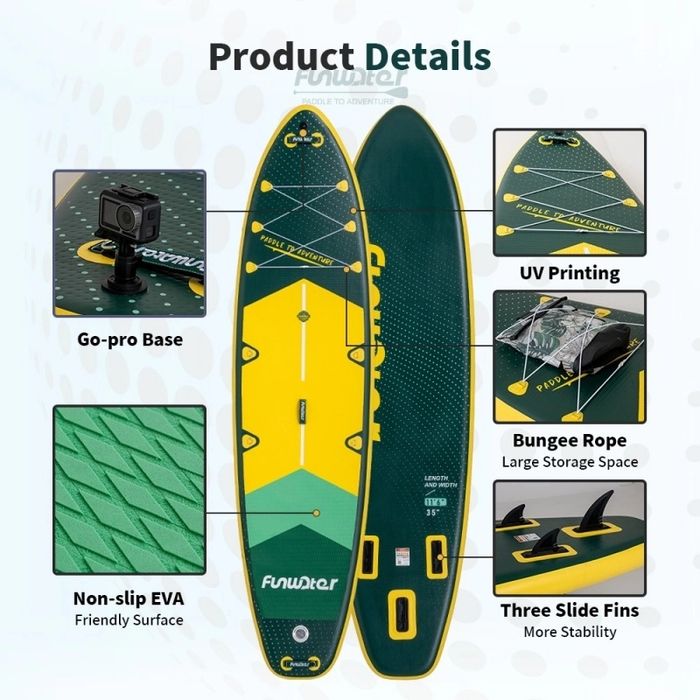 Надуваем падълборд Funwater Adventure 11'6, SUP.