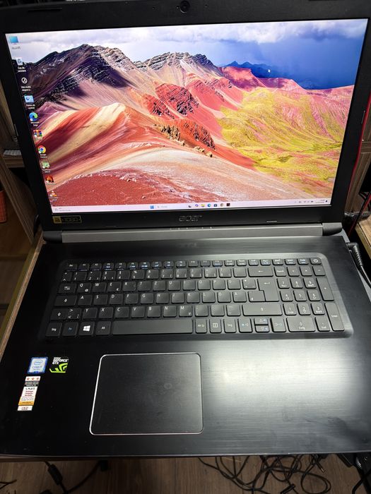 Laptop Gaming Acer Aspire i7 7gen  16g 256g nvme 500g GTX1050ti 4g 17i