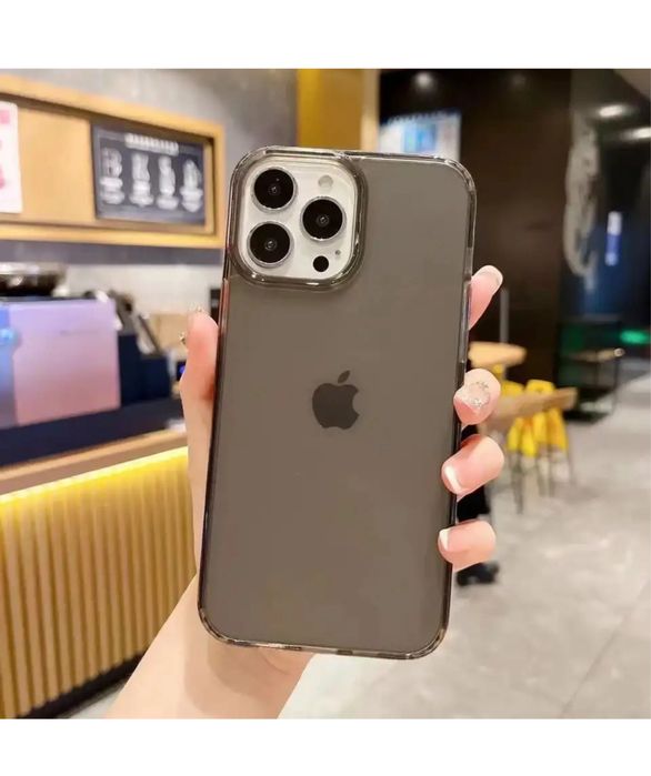 Iphone 13/14/15/PRO/MAX/PLUS - Husa Margine Silicon Spate Plastic Mat