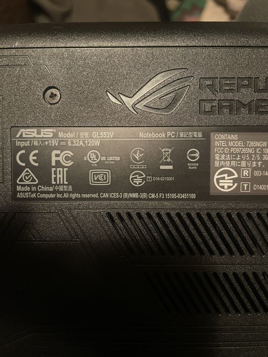Asus Rog Strix GL553V