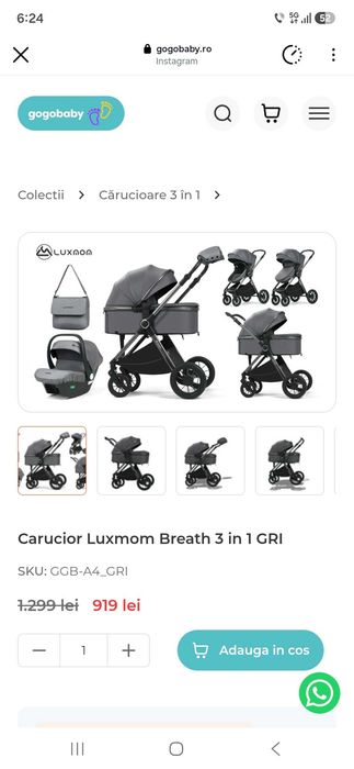 Carucior pentru bebelusi