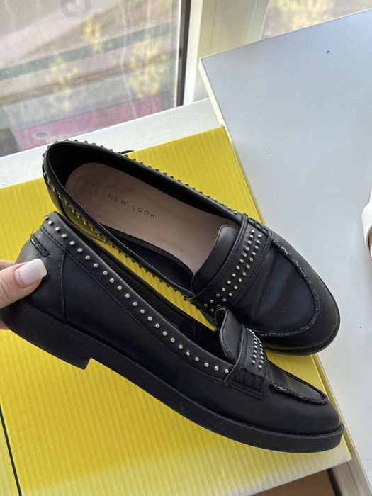 Лоферы черные new look